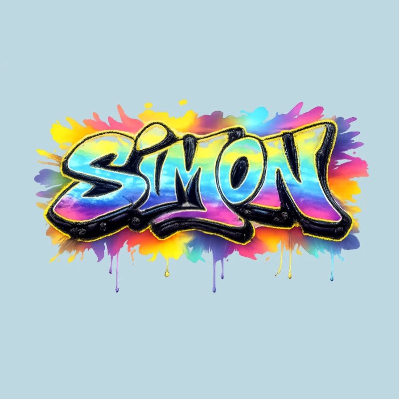 Graffiti  SIMON Prénom cadeau idéal imprimable 