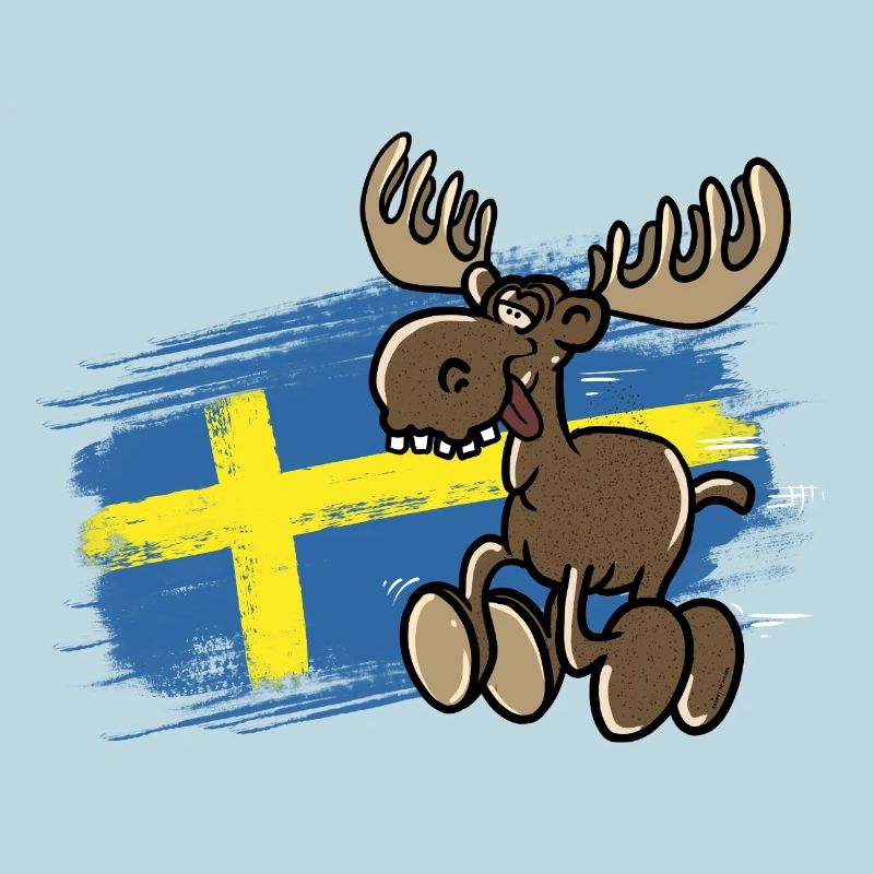 Suède - Orignal - Drapeau