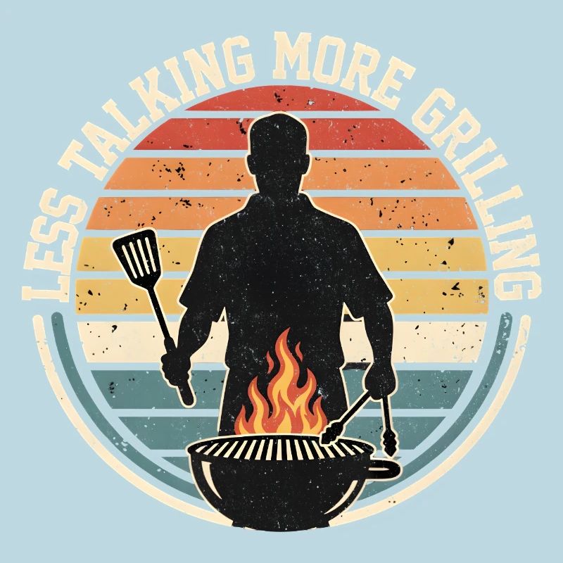 Retro Grill Master Sunset