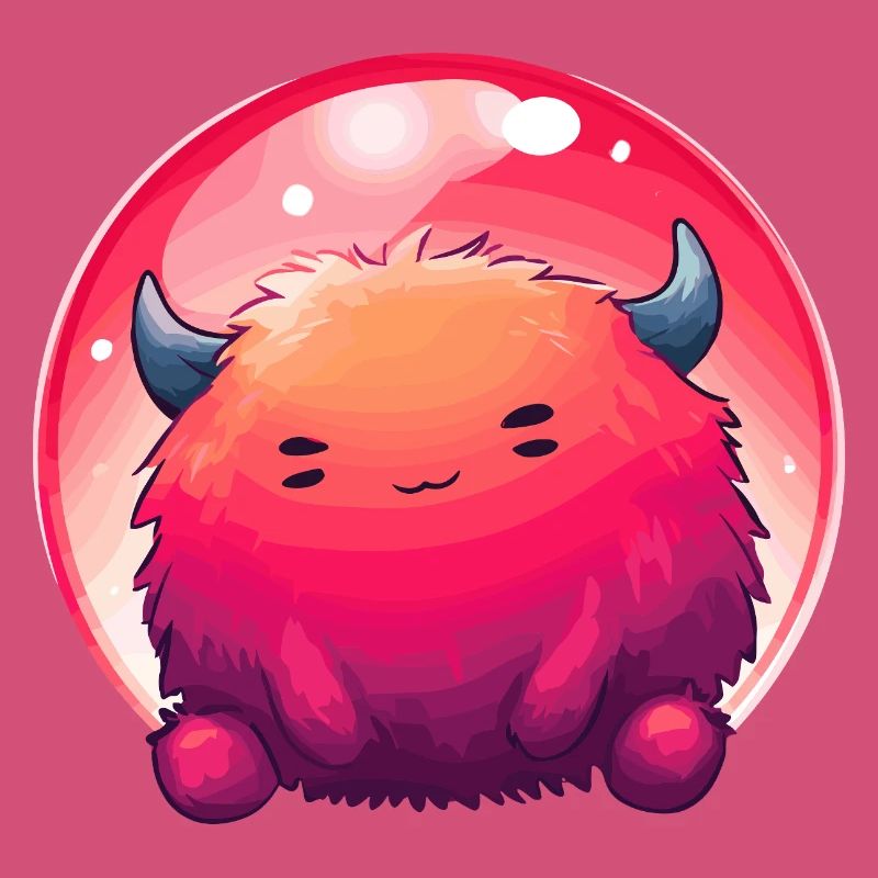Fluffy Monster Face Gradient
