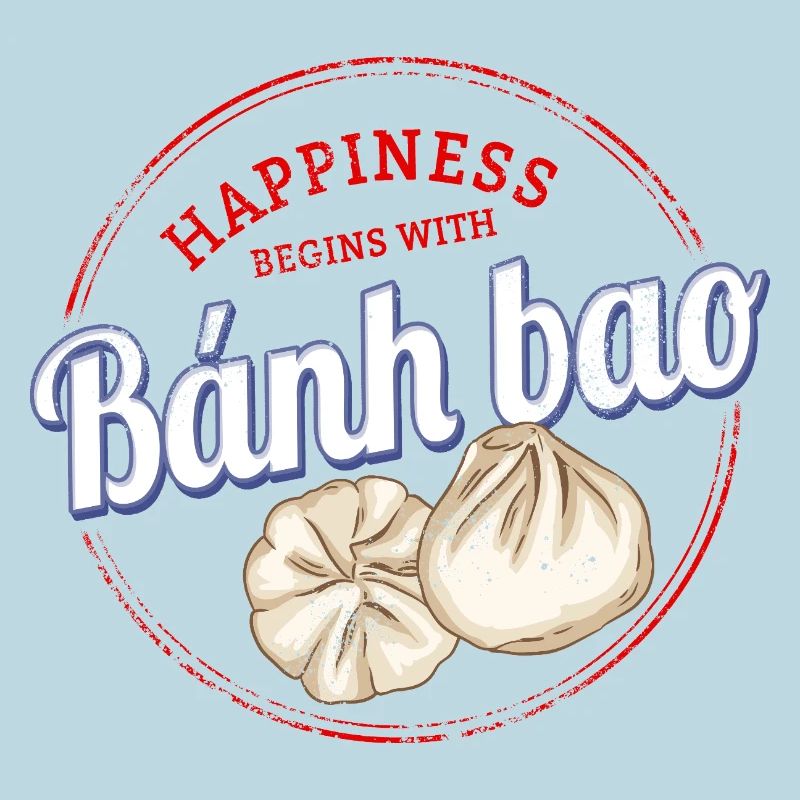 Bánh Bao Dumpling oder Baozi Vintage Teigtasche