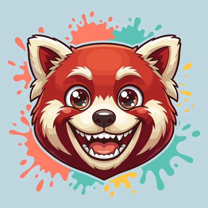 Panda Rouge Éclaboussure