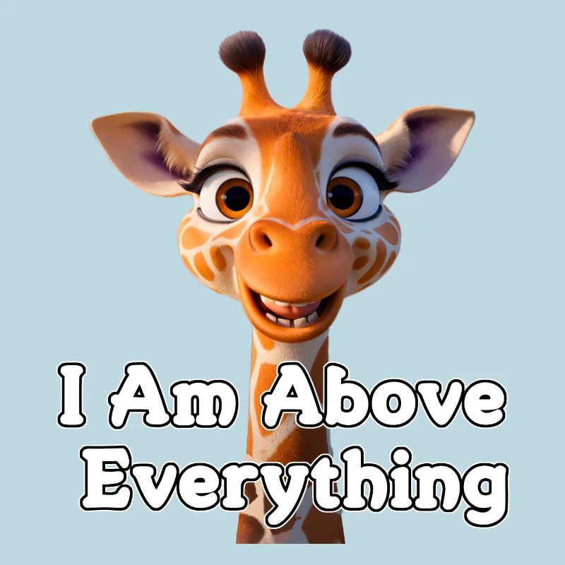 Girafe avec message de motivation