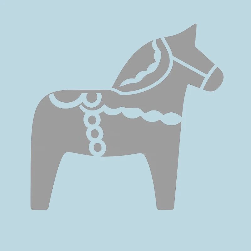 Skandinavisches Dala Pferd – Folklore Design