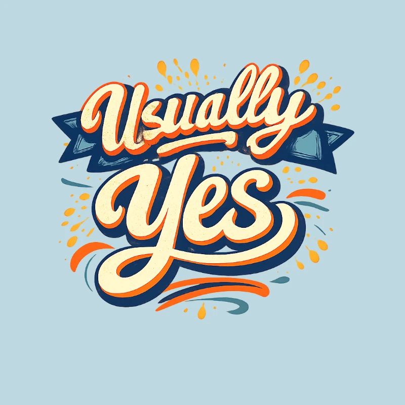Usually Yes Retro Script