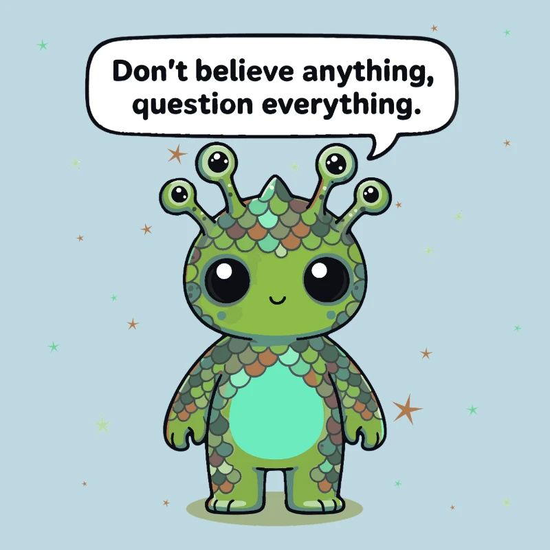 Curious Alien - Statement: Question everything