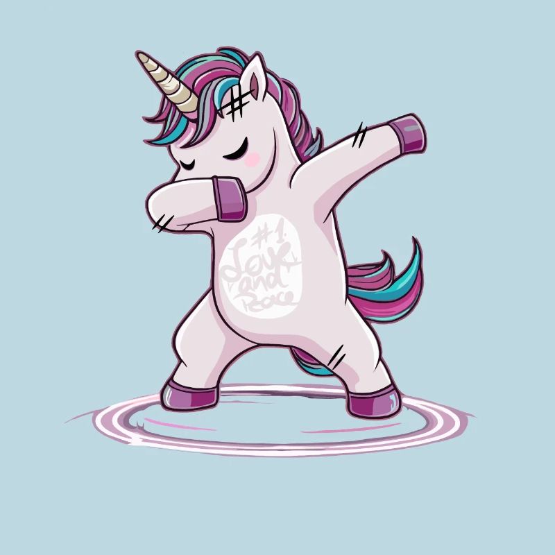 funny dabbing dancing unicorn