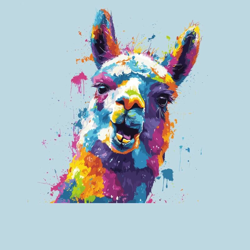 Llama Farbexplosion