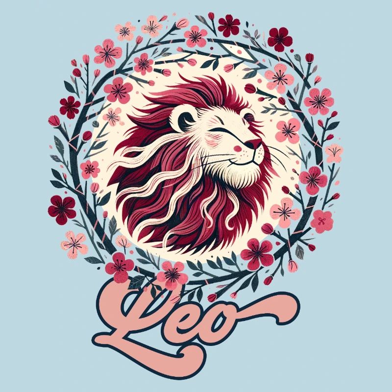 Floral Leo Circle