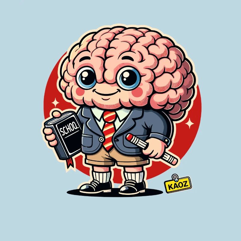 Brain Scholar Cartoon