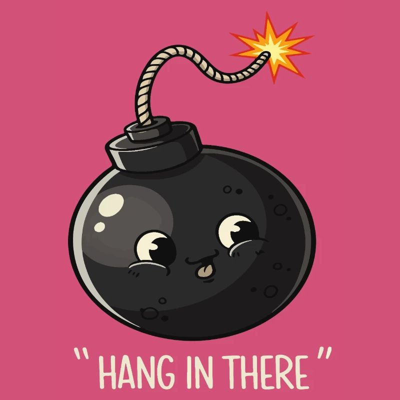 Kawaii Explodierende Bombe Comic Design