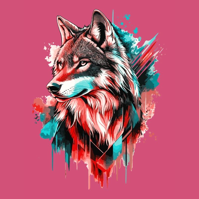 Wolf Wolf Head Predator Forest Nature Wilderness Colorful