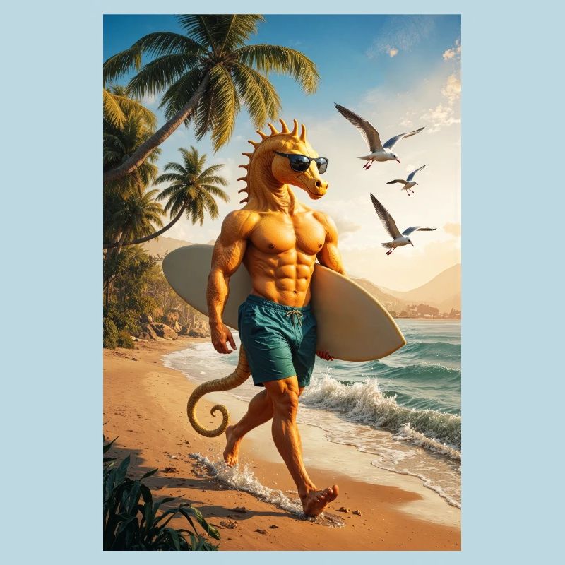Surfeur Humanoïde Hippocampe