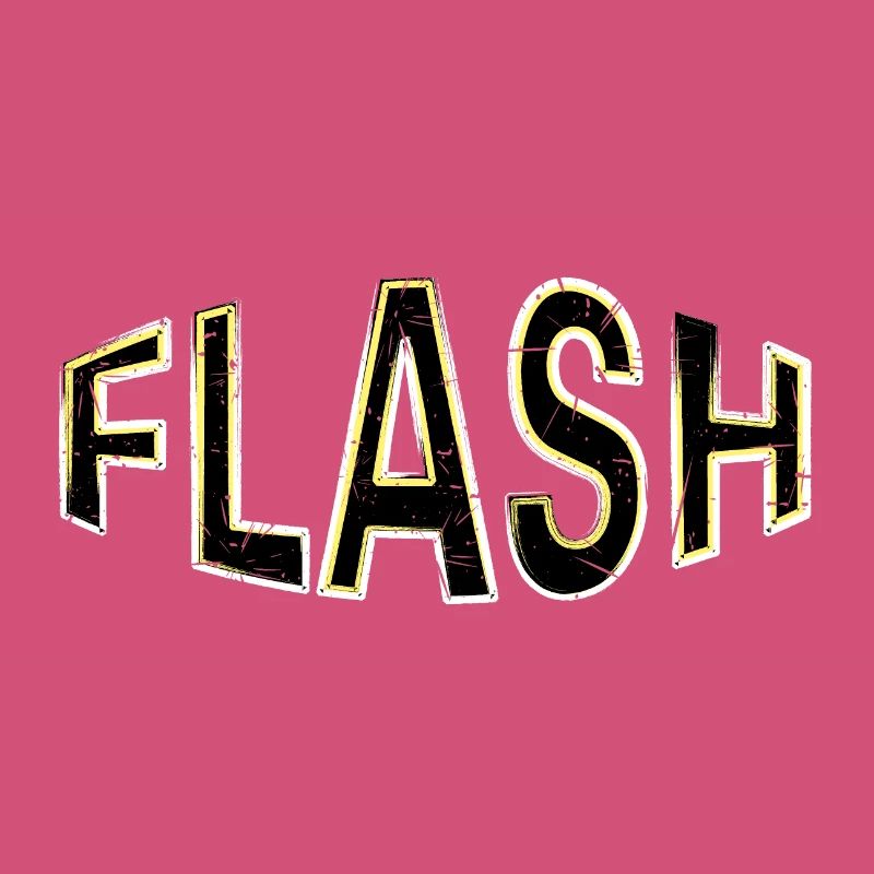 FLASH label with flashes