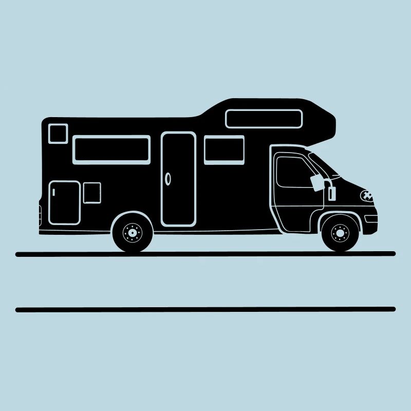 Silhouette de camping-car avec espace de nom