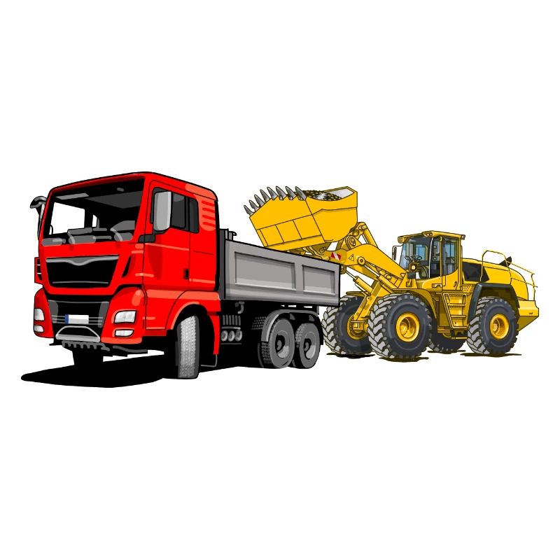 Truck with wheel loader