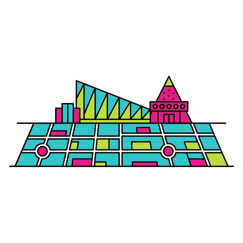 Orpheline urbain Xscape de Milton Keynes Modern Line Art