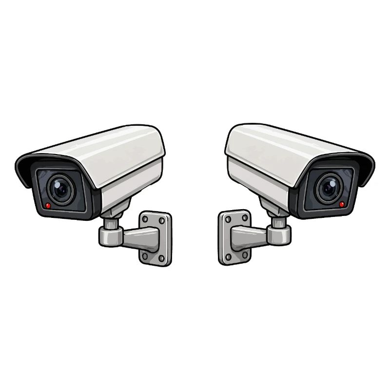 Dual Camera Surveillance Art
