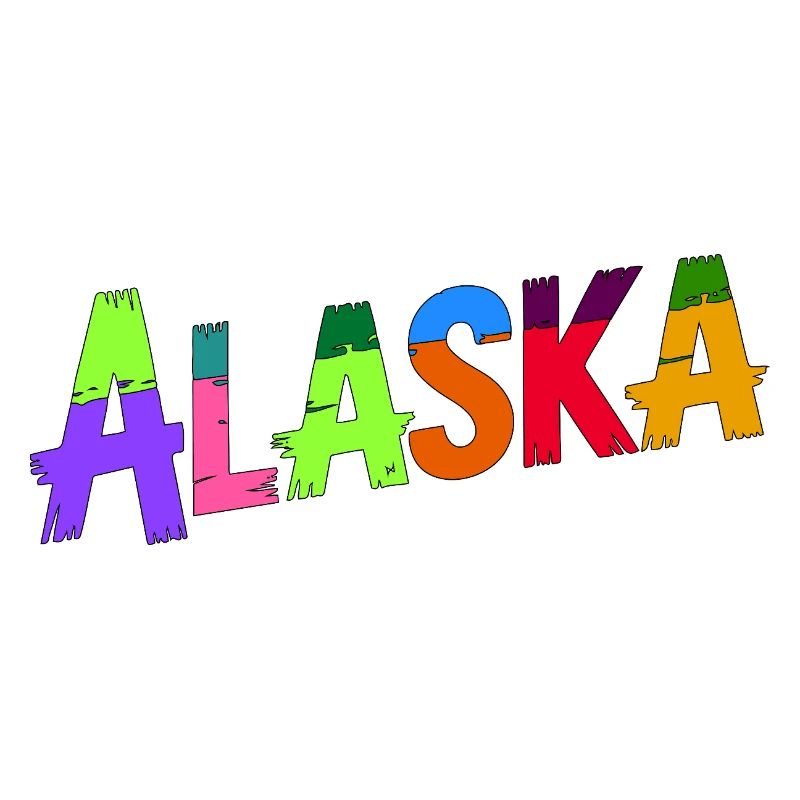 Vibrant Alaska Artistic Typography Design