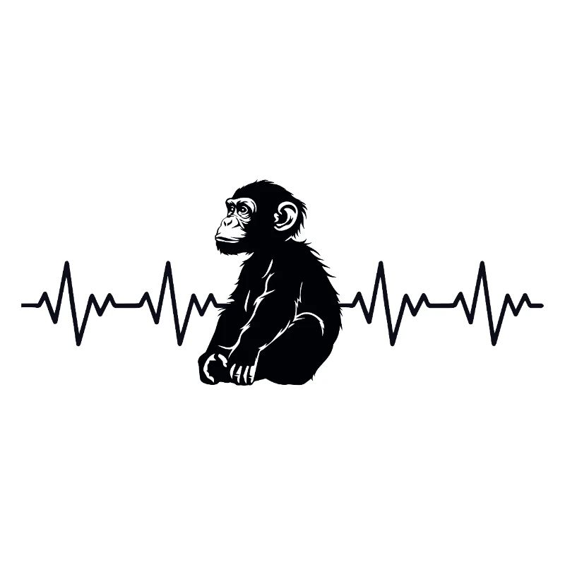 Affe Schimpanse EKG Herzschlag