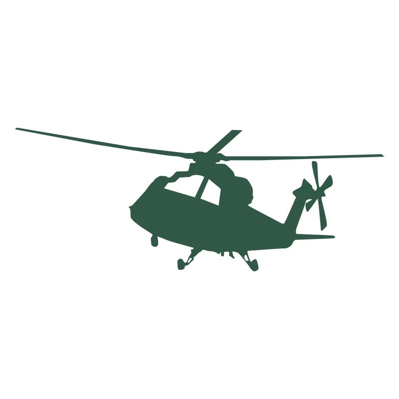 Silhouette d’hélicoptère vert