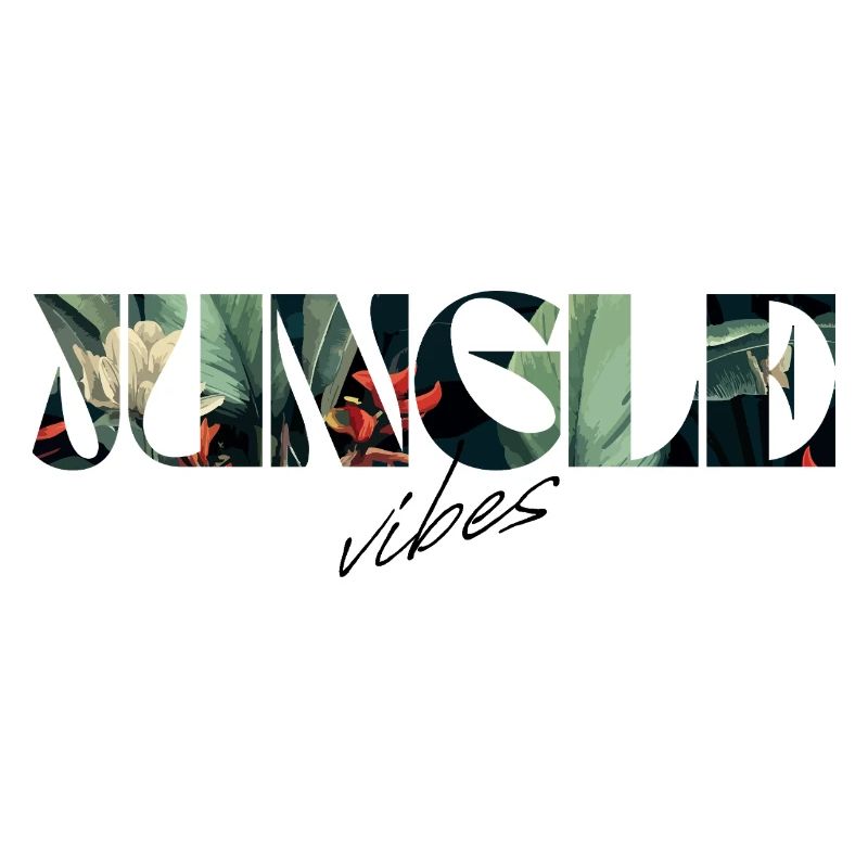 Jungle Vibes Lettrage tropical
