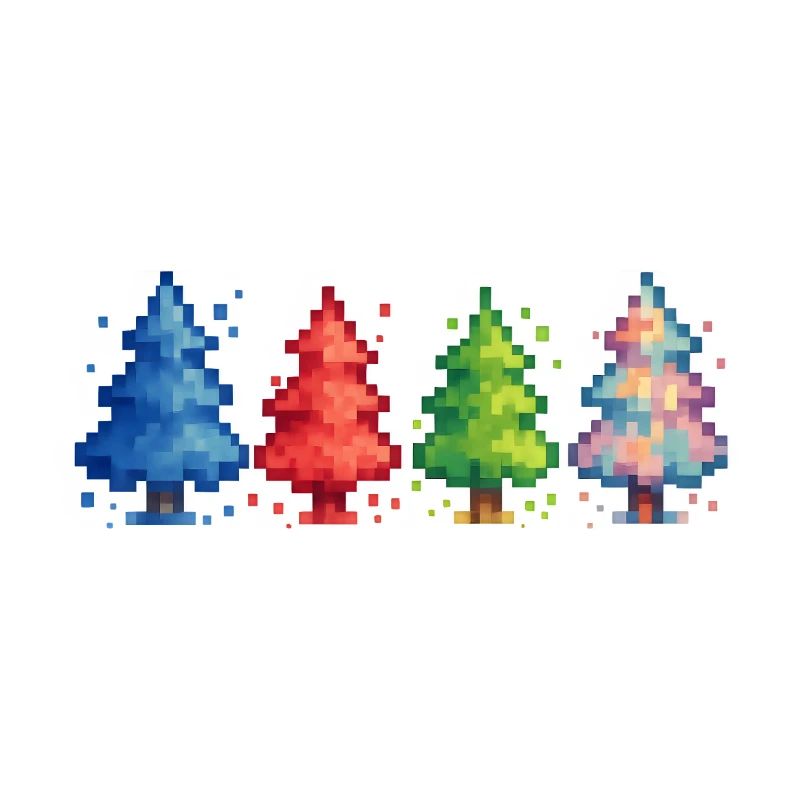 Pixel Christmas Trees Gaming