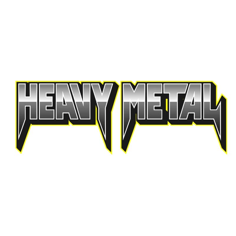 Logo typographique 3D Heavy Metal