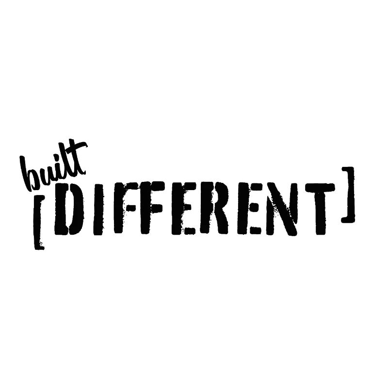 Built Different Typography Statement Saying