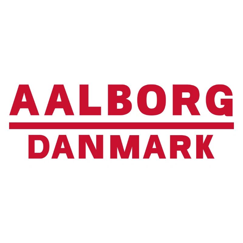 Aalborg, Danemark, Typographie de couleur rouge