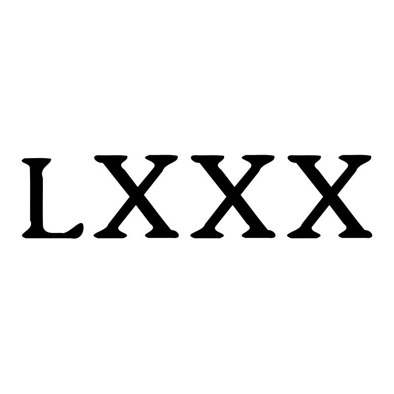 80 years - Roman numerals