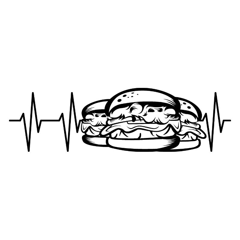 Burger Heartbeat Icône de symbole Smashburger Pulse