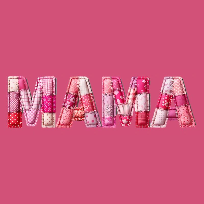 Mom Handmade Patchwork Font