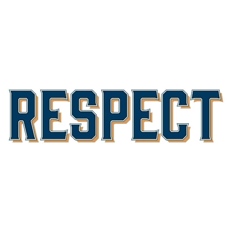 Abstract respect design with bold colors