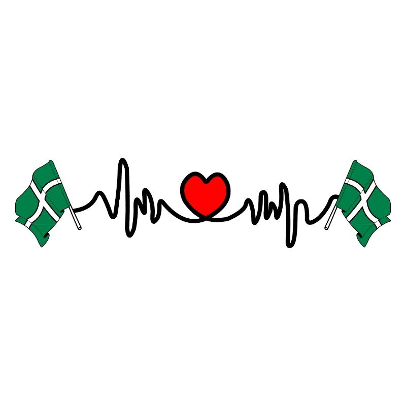 Devon-Flagge mit Herzschlag