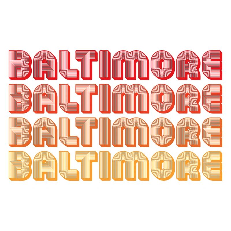Le dégradé néon de Baltimore se répète