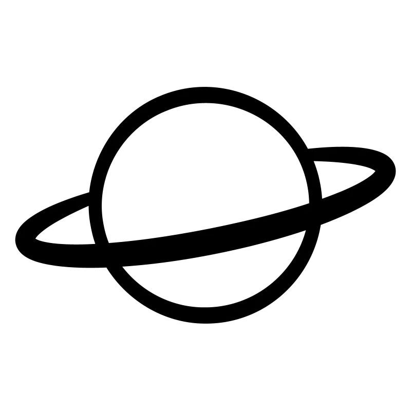 Planète avec contour de l’icône de l’anneau
