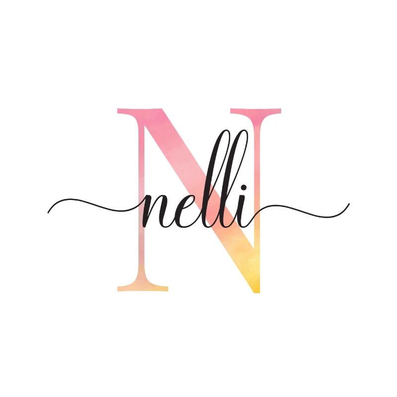 N | Monogramme | Nom | Nelli |Aquarelle