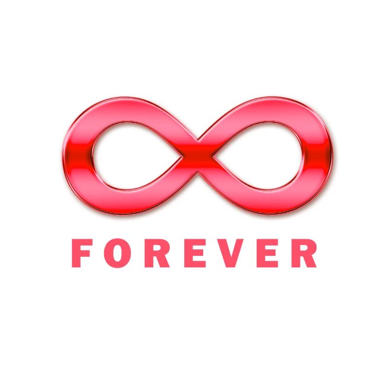 Symbole de l’infini en rose éclatant