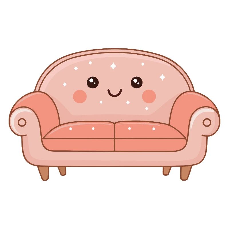 Süßes, sternenbedecktes warmes Sofa