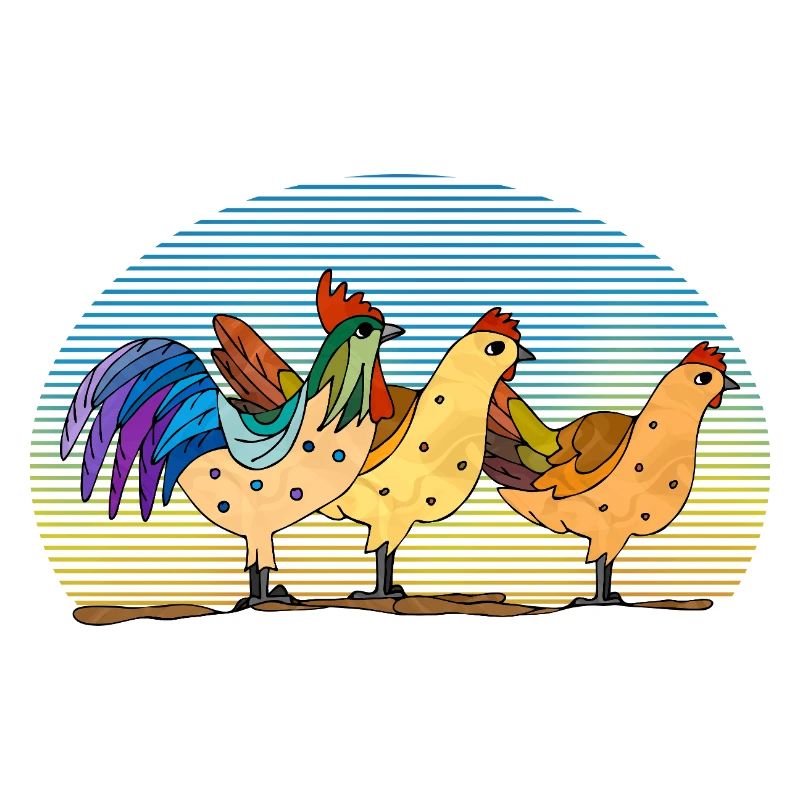 Rooster and chickens