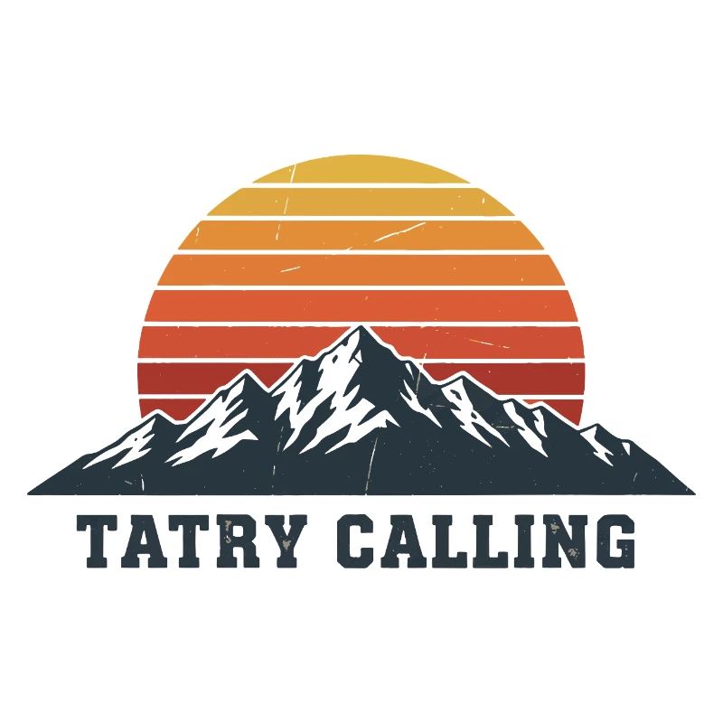 Tatry Calling Retro Mountain Sunset Design