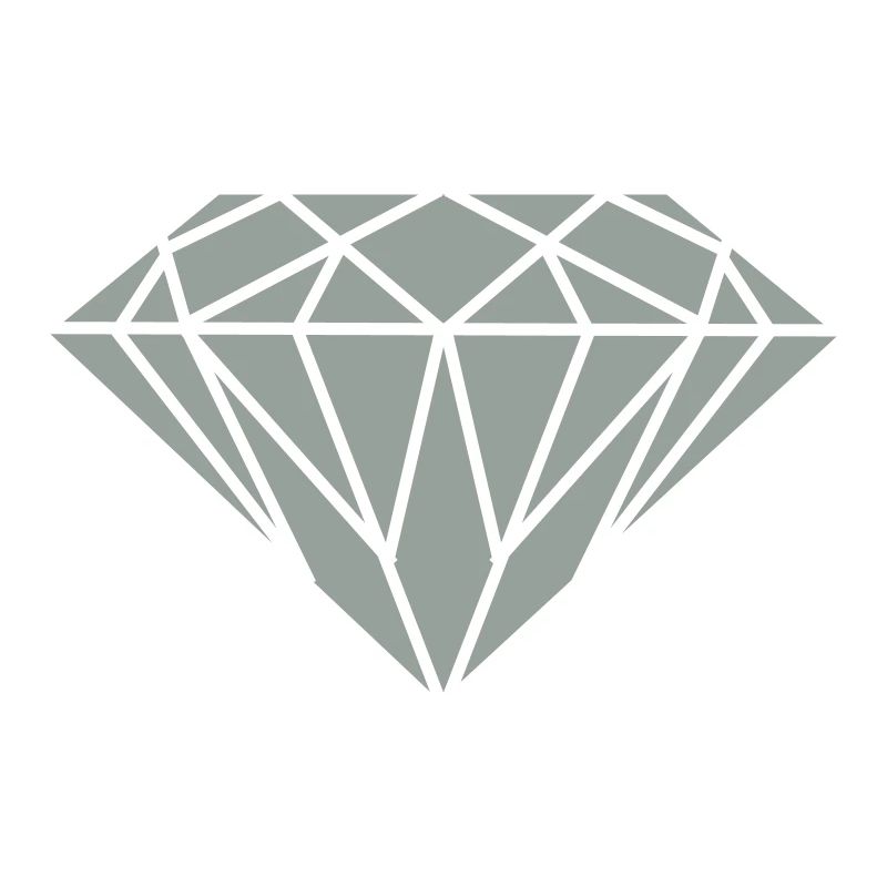 Geometrischer Diamant Linienkunst