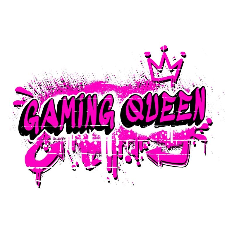 Gaming Queen Graffiti Design