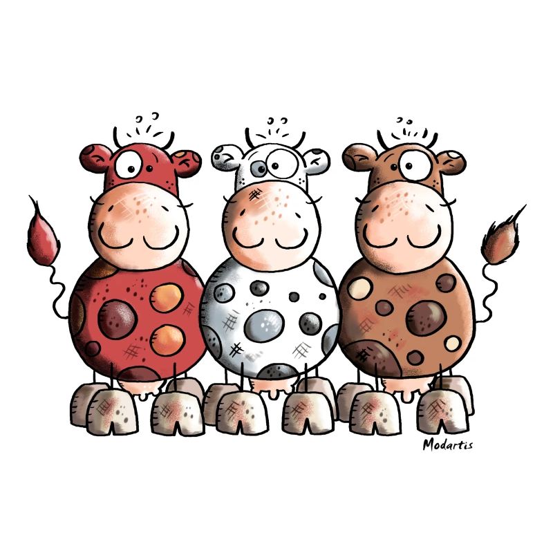 Funny Colourful Cows