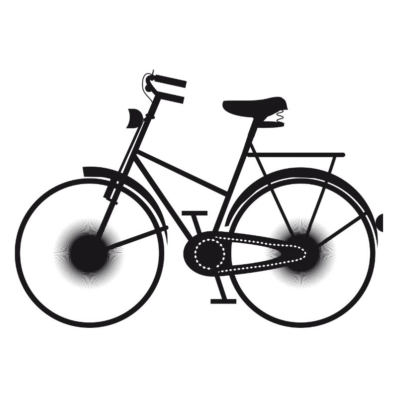 Silhouette de vélo noir