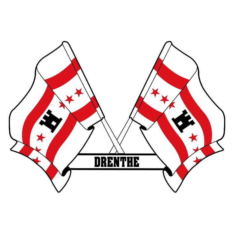 Zwei Flaggen mit dem Text DRENTHE