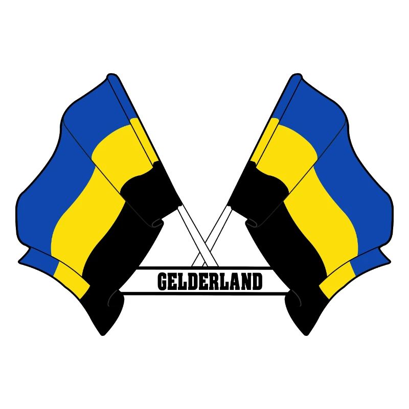 Deux drapeaux texte GELDERLAND