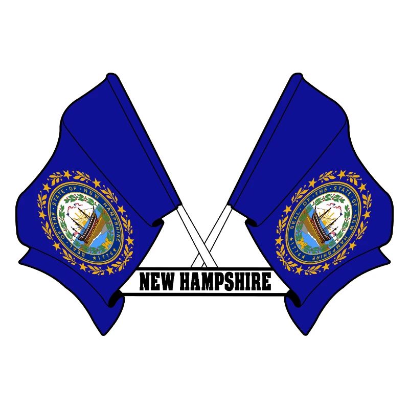 Texte à deux drapeaux NEW HAMPSHIRE