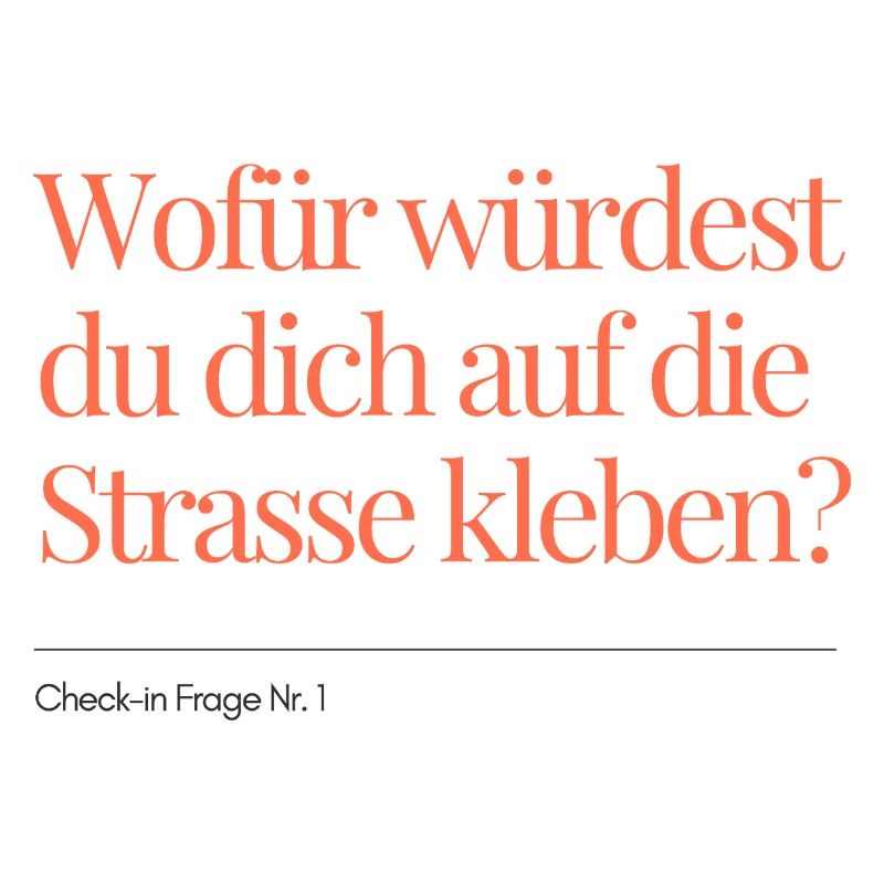 Check-in Question No. 1